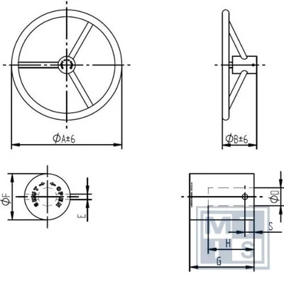 Three Spoke Hand Wheel Structure Diagram Three Spoke Hand Wheel Structure Diagram